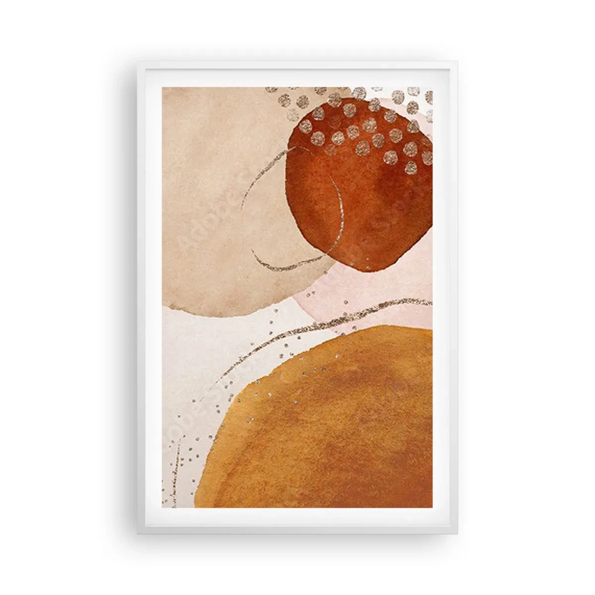 Pôster em moldura branca - Redondeza e movimento - 61x91 cm