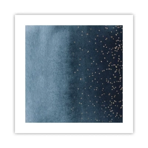 Pôster - Composição – fases azuis - 40x40 cm