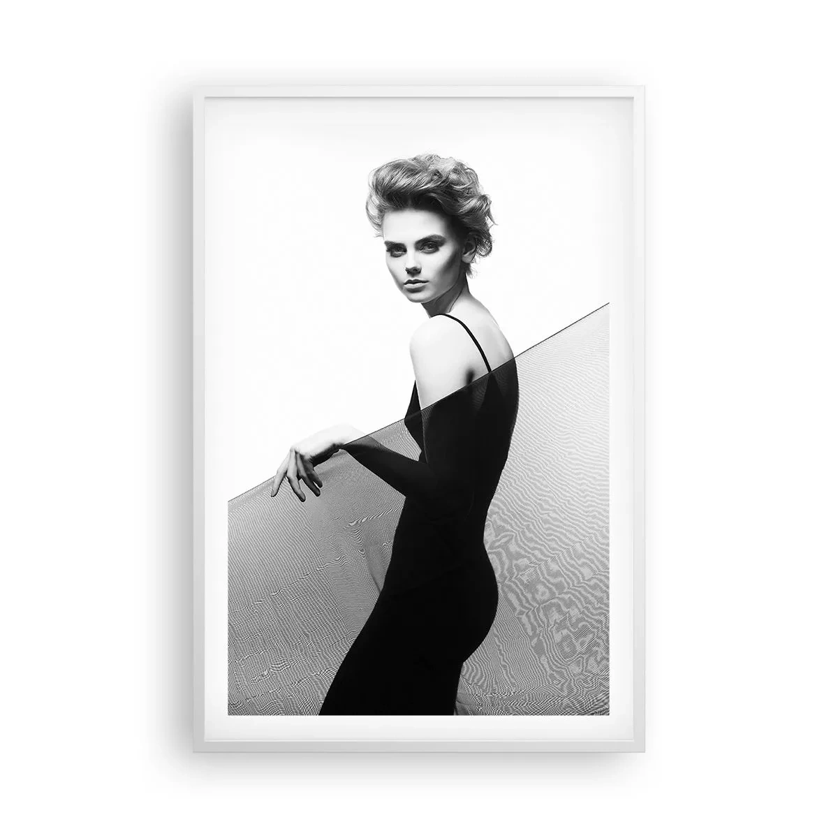 Pôster em moldura branca - Olhar magnético - 61x91 cm