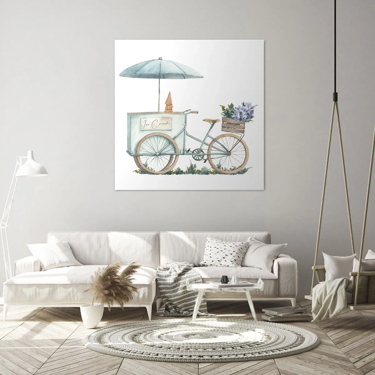 Quadro em tela - Doce lembrança do verão - 40x40 cm