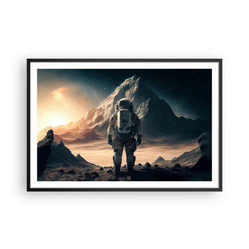 Pôster com moldura preta - Novo desafio - 91x61 cm