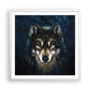 Pôster em moldura branca - Alfa? E ómega - 60x60 cm