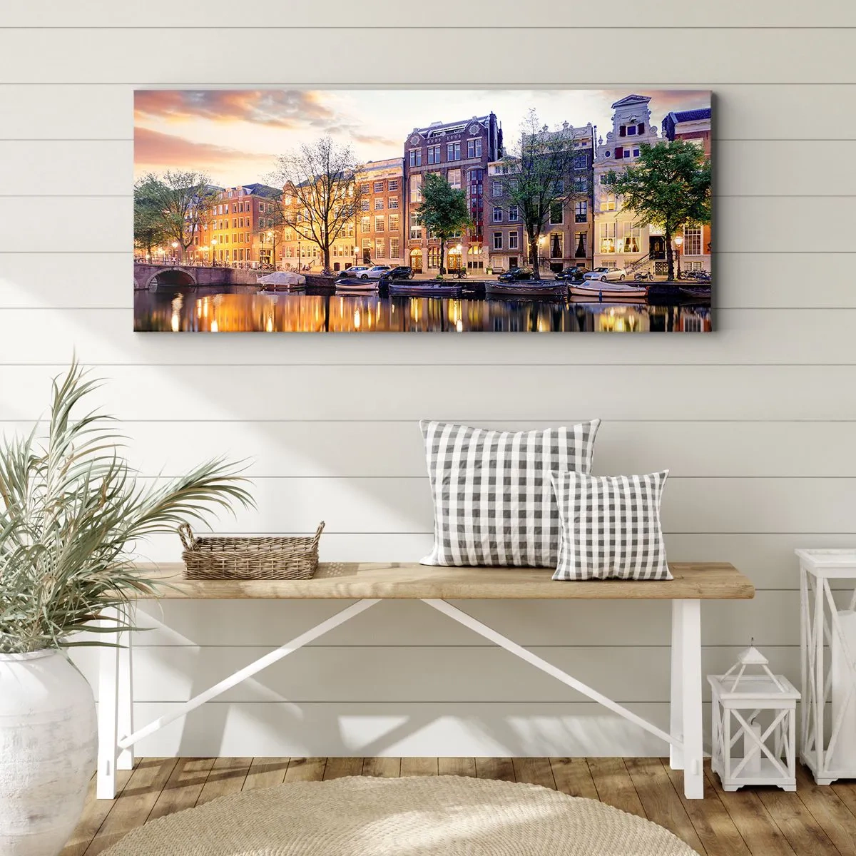 Quadro em tela - Beleza holandesa contida e calma - 100x40 cm