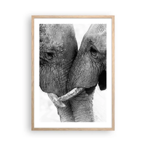 Pôster com moldura de carvalho claro - Confissão sincera - 50x70 cm