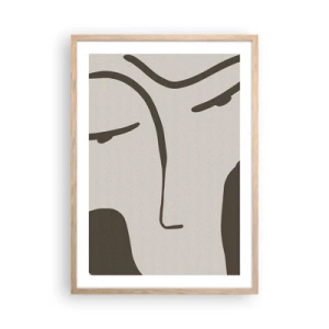Pôster com moldura de carvalho claro - Como uma pintura de Modigliani - 50x70 cm