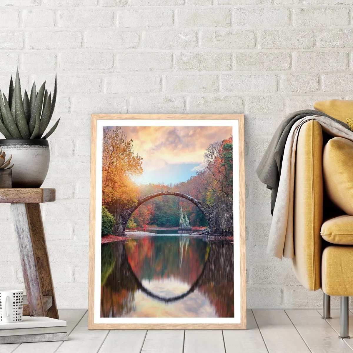 Pôster com moldura de carvalho claro - Do outro lado do espelho - 40x50 cm