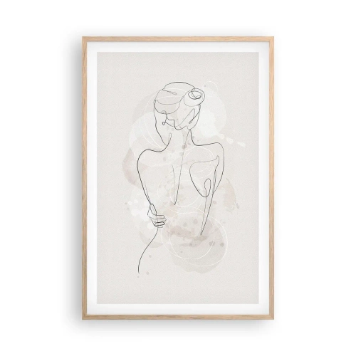 Pôster com moldura de carvalho claro - Como um instrumento sensível - 61x91 cm