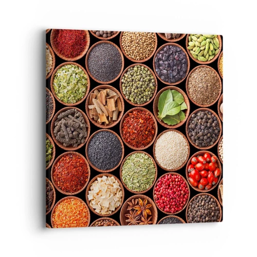 Quadro em tela - Todos os sabores do mundo - 40x40 cm