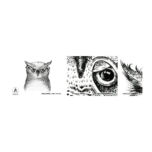 Amostra de papel de parede autocolante Deluxe Sticker - Sabiamente e amorosamente - Coruja, Para crianças, Animais - 100x30 cm