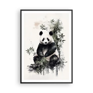 Pôster com moldura preta - Saudações da China - 70x100 cm