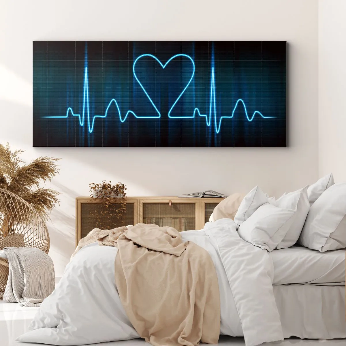 Quadro em tela - No ritmo do coração - 120x50 cm