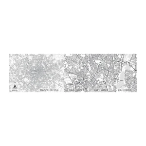 Amostra de papel de parede autocolante Deluxe Sticker - Mapa do labirinto de Londres - Cidade, Mapa da cidade, Londres - 100x30 cm