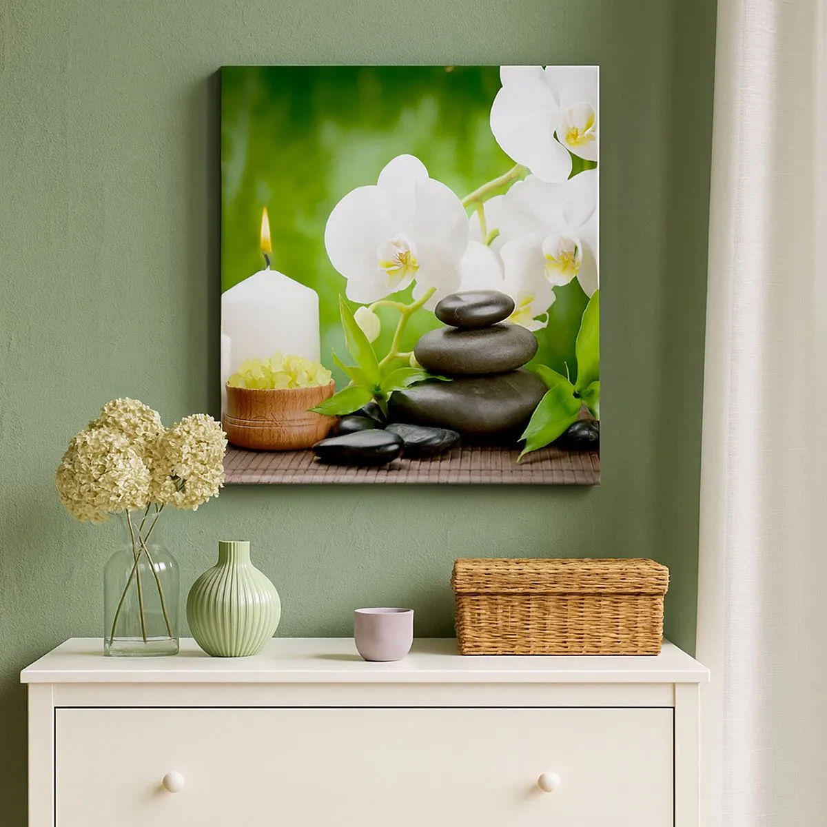 Quadro em tela - Um toque perfumado, floral e suave - 30x30 cm