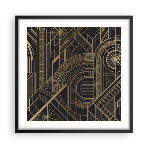 Pôster com moldura preta - Conceitos, ideias, planos - 50x50 cm