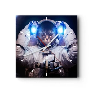 Relógio de parede - Relógio em vidro - Houston, temos um problema - 40x40 cm