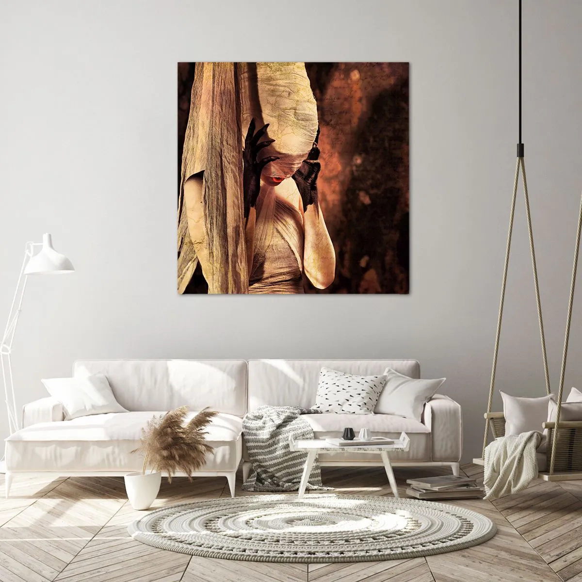 Quadro em tela - Entre o bem e o mal - 40x40 cm