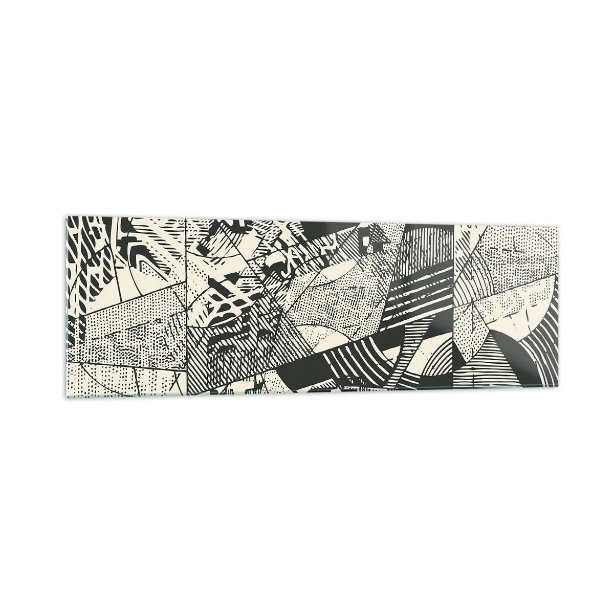 Quadro em vidro - A dinâmica do presente - 160x50 cm