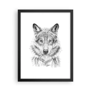 Pôster com moldura preta - Um líder nato - 30x40 cm