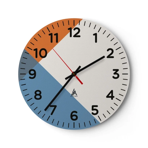 Relógio de parede - Relógio em vidro - Em termos de... - 30x30 cm