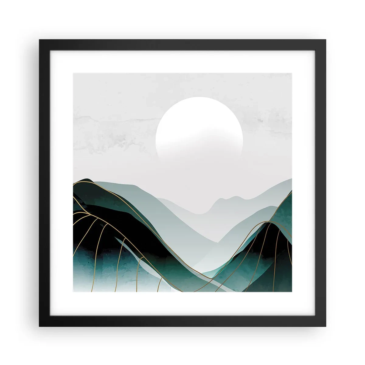 Pôster com moldura preta - Em plena majestade - 40x40 cm