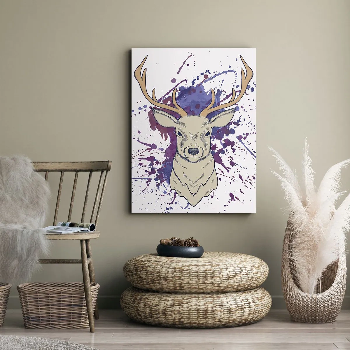 Quadro em tela - Coragem e equilíbrio - 50x70 cm