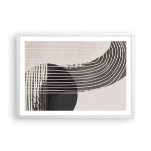 Pôster em moldura branca - Ida e volta - 70x50 cm