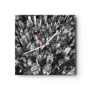 Relógio de parede - Relógio em vidro - Ainda mais alto e mais alto - 30x30 cm