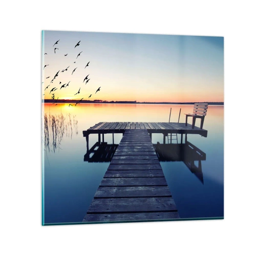 Quadro em vidro - Foi um bom dia - 60x60 cm