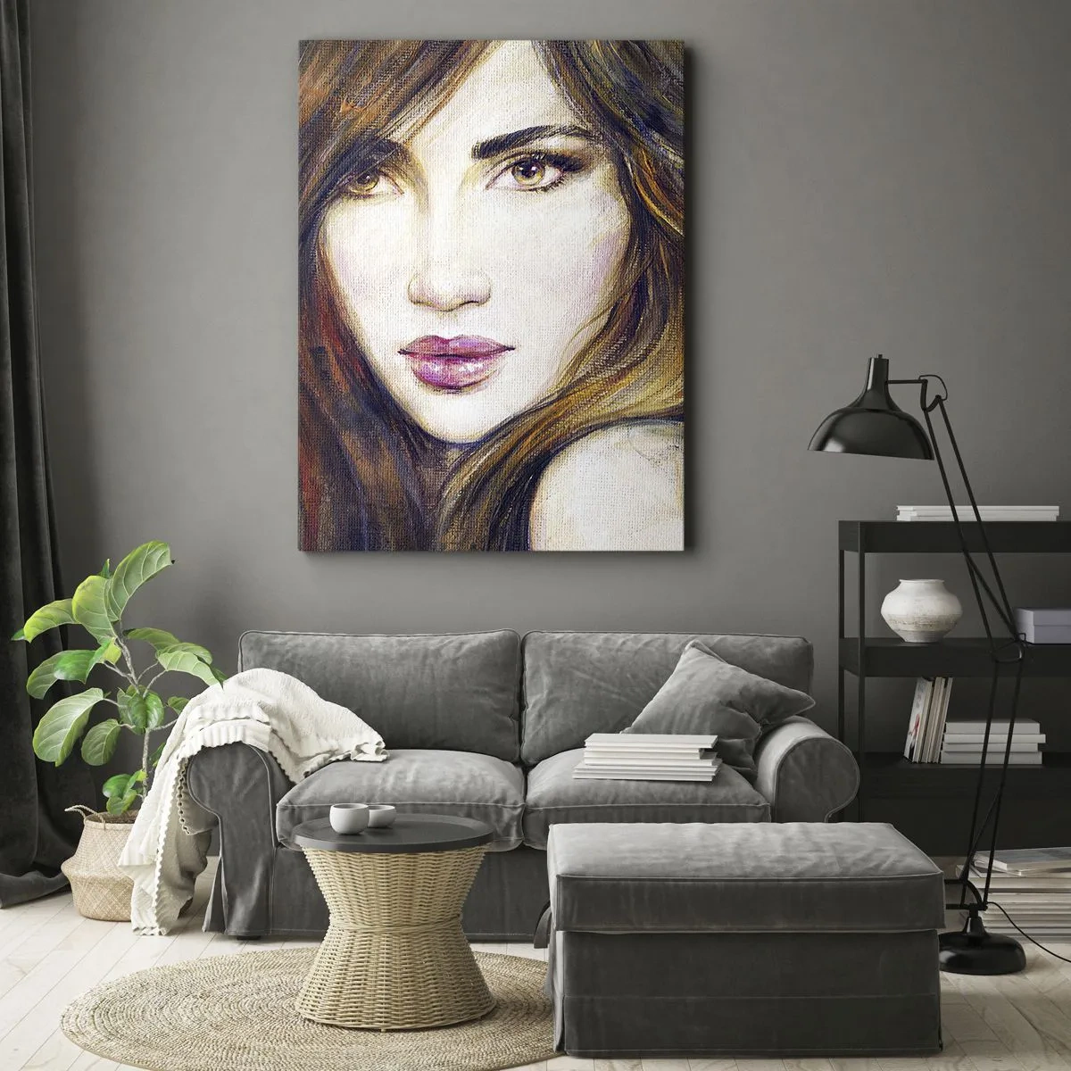 Quadro em tela - O que estás a pensar - 50x70 cm