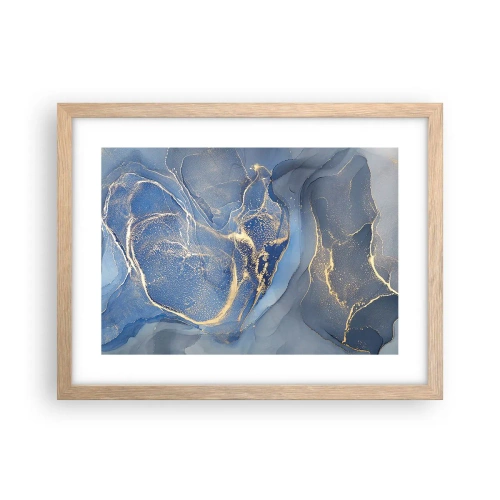Pôster com moldura de carvalho claro - Pó dourado - 40x30 cm