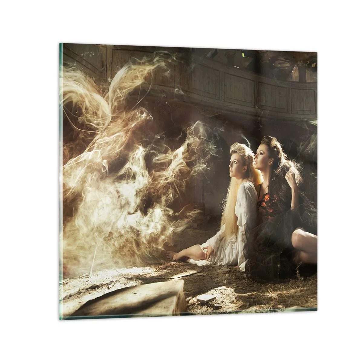 Quadro em vidro - E a poesia nasceu - 40x40 cm