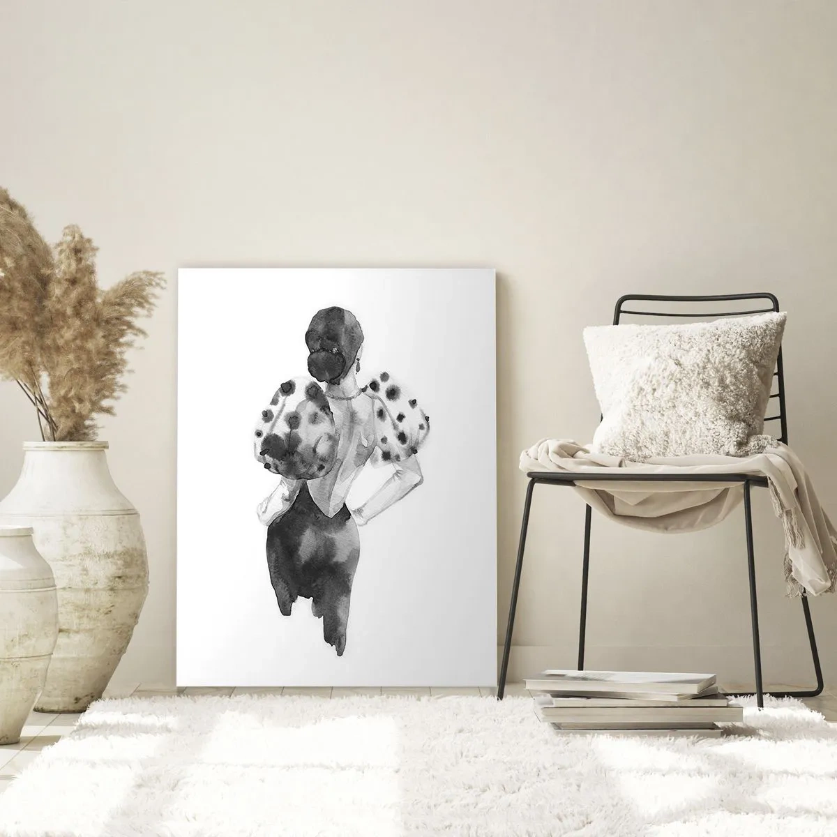 Quadro em vidro - Ela passou por aqui - 80x120 cm