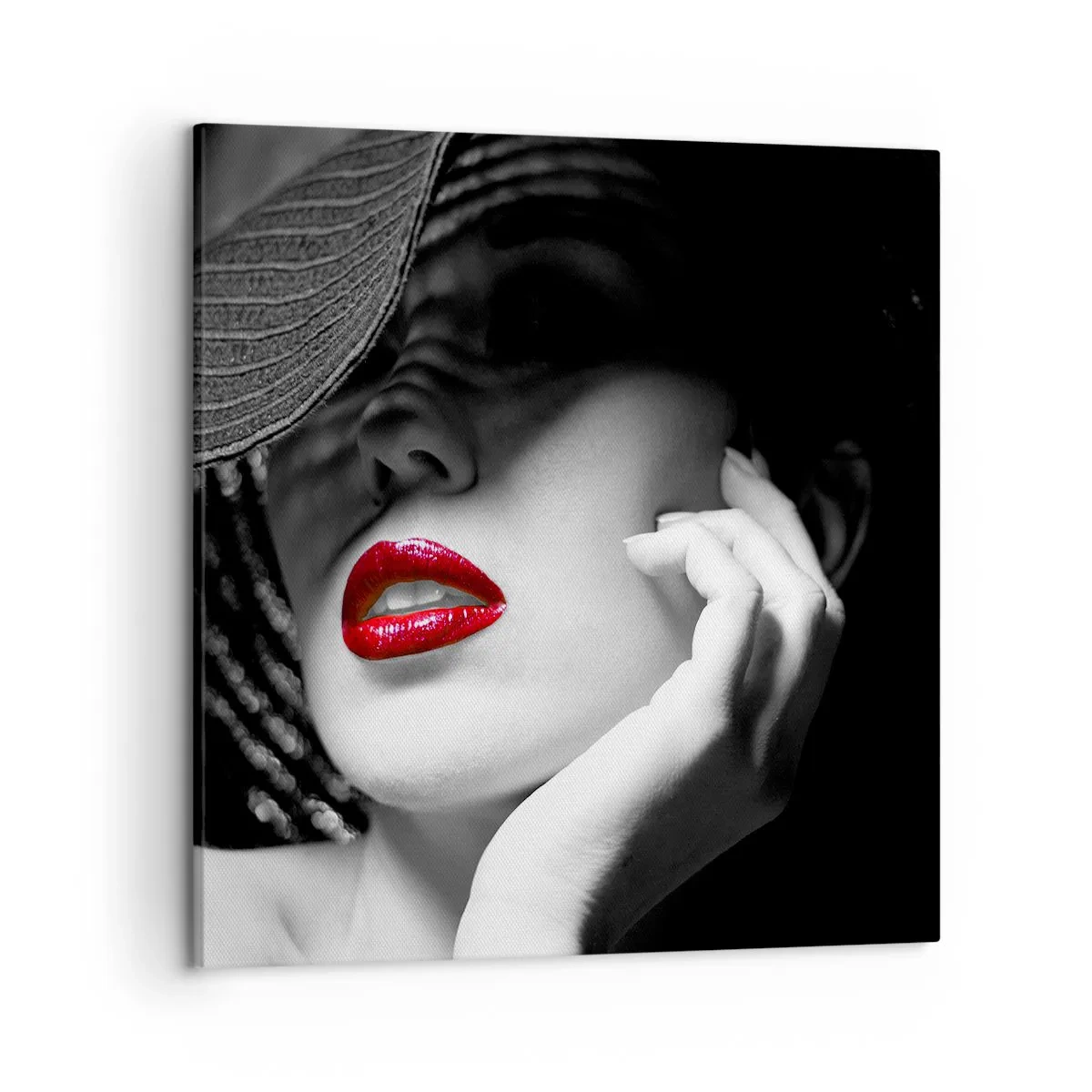 Quadro em tela - Um estudo em vermelho - 50x50 cm