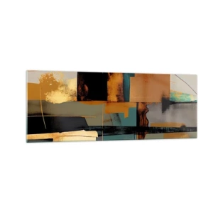 Quadro em vidro - Abstração – luz e sombra - 140x50 cm
