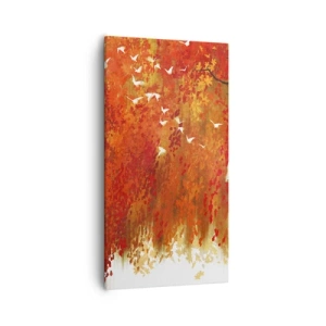 Quadro em tela - Será que vai voar com eles? - 55x100 cm