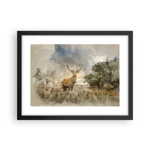 Pôster com moldura preta - Dignidade - força - dignidade - 40x30 cm