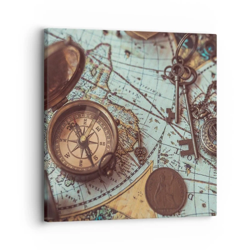 Quadro em tela - Para o aventureiro - 30x30 cm