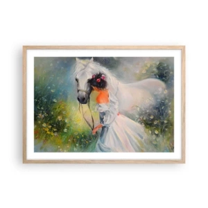 Pôster com moldura de carvalho claro - Como um belo sonho - 70x50 cm