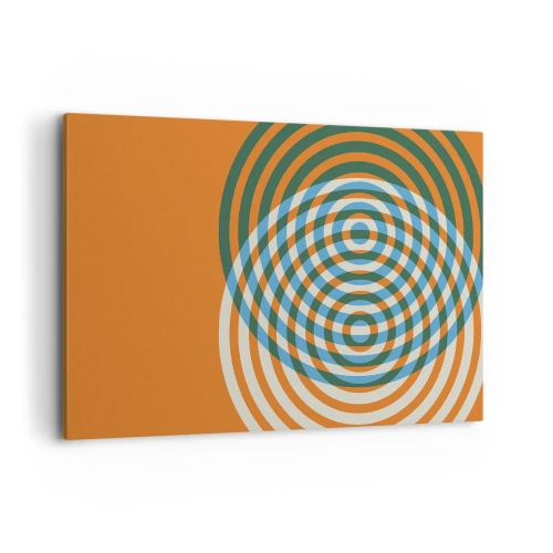 Quadro em tela - Variação circular abstrata - 120x80 cm