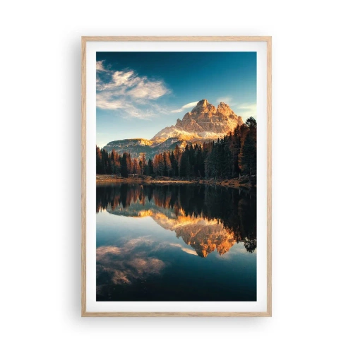 Pôster com moldura de carvalho claro - Paisagem dupla - 61x91 cm