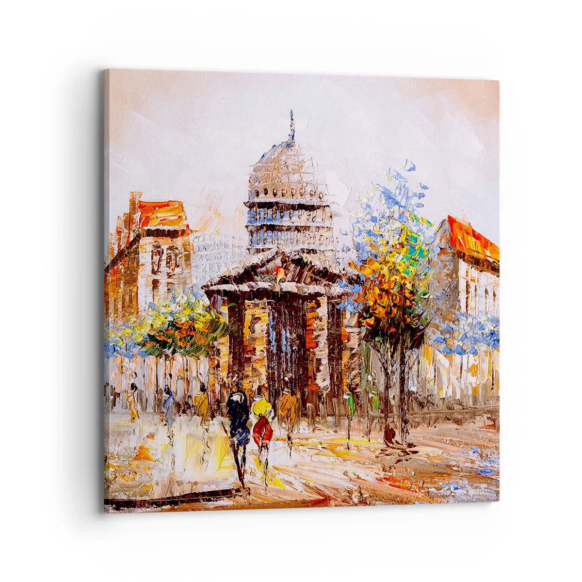 Quadro em tela - Passeio por Paris - 70x70 cm