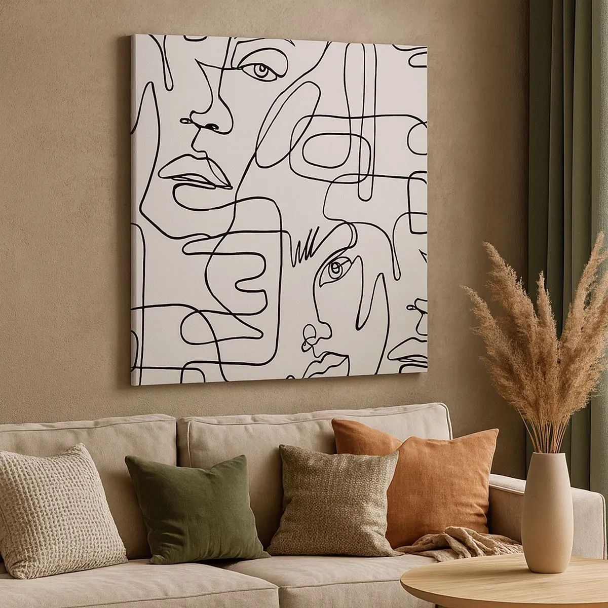 Quadro em tela - Em emoções emaranhadas - 30x30 cm