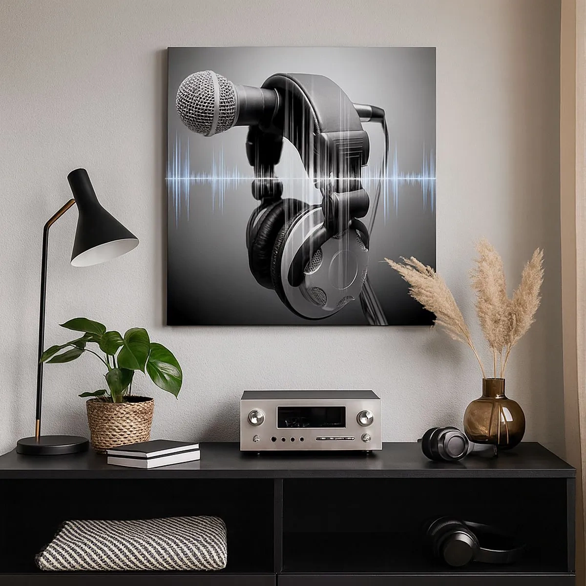 Quadro em tela - Ainda pode-se ouvir o canto - 30x30 cm