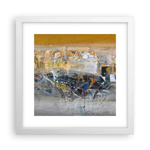 Pôster em moldura branca - Tudo vai se encaixar - 30x30 cm