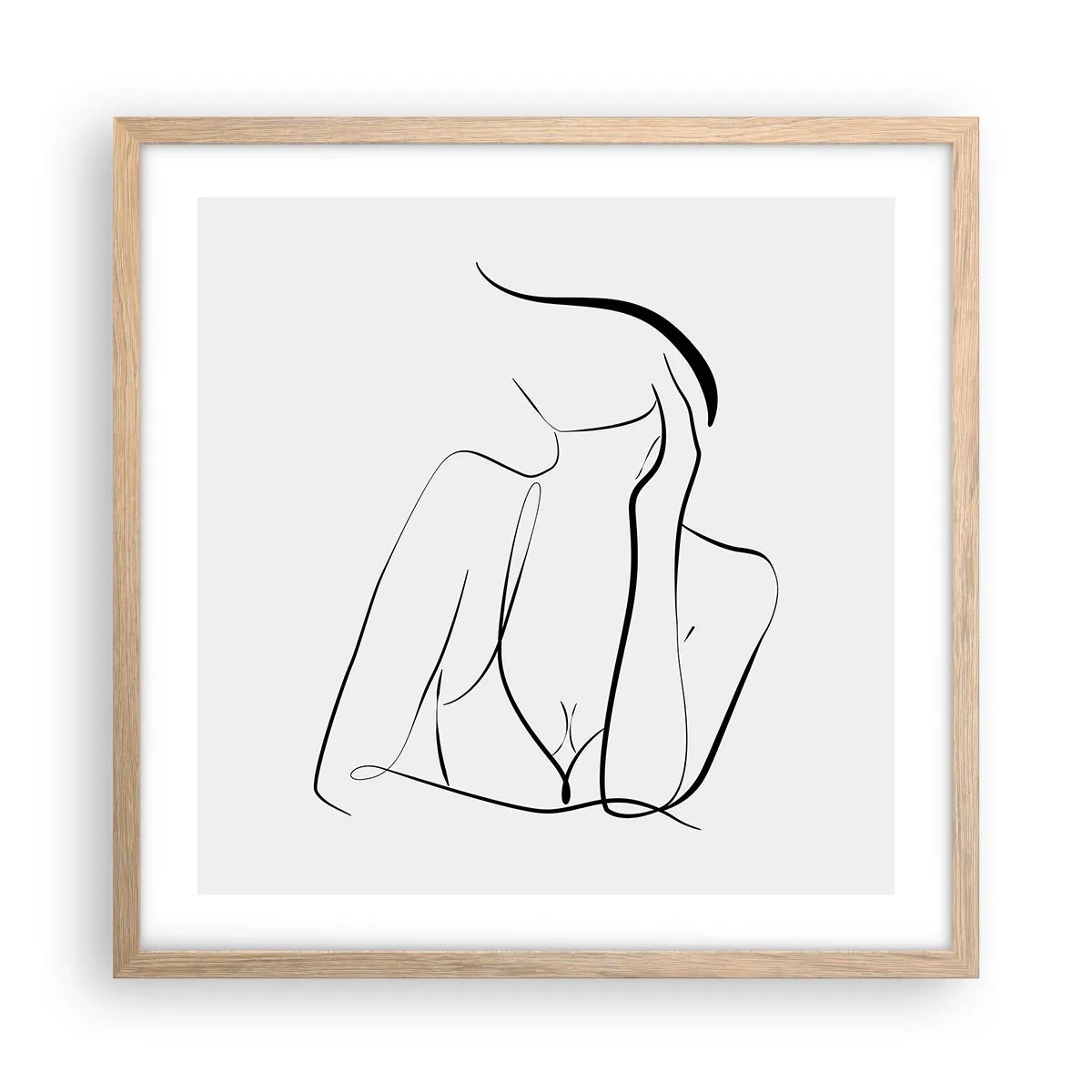 Pôster com moldura de carvalho claro - Na onda dos sonhos - 50x50 cm
