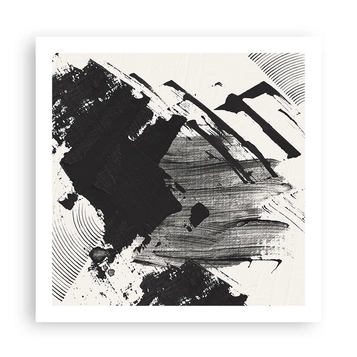 Pôster - Abstração – expressão do preto - 60x60 cm
