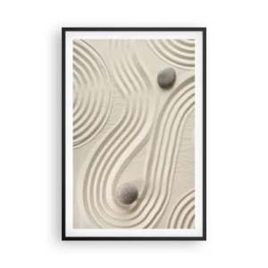 Pôster com moldura preta - Um toque de calor - 61x91 cm