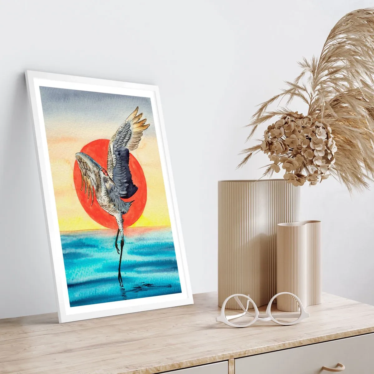 Pôster em moldura branca - É hora de voltar - 40x50 cm