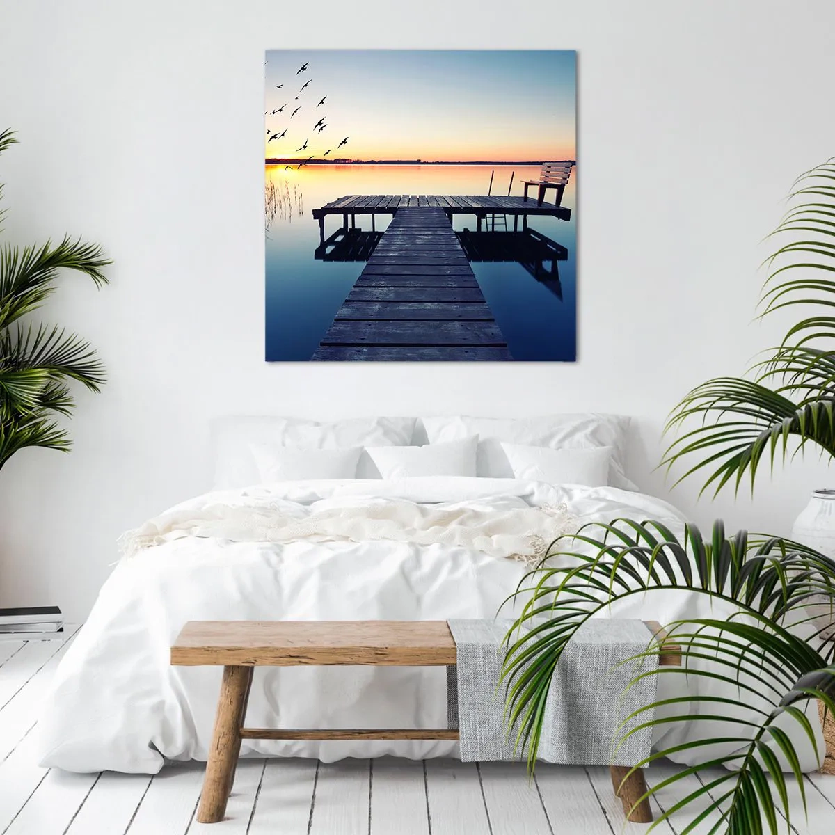 Quadro em tela - Foi um bom dia - 40x40 cm