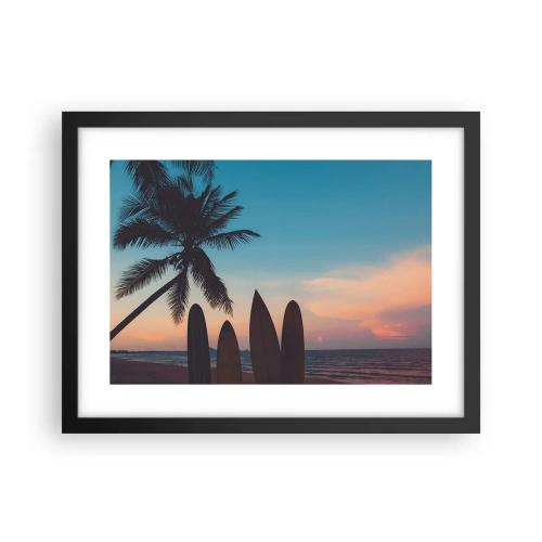 Pôster com moldura preta - Amanhã também será divertido - 40x30 cm